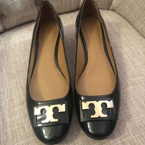 Tory Burch Black and Gold Shoes